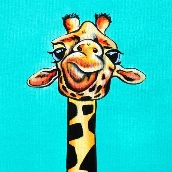 Арт смешной Жираф