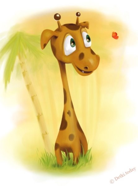 Забавный Жираф рисунок