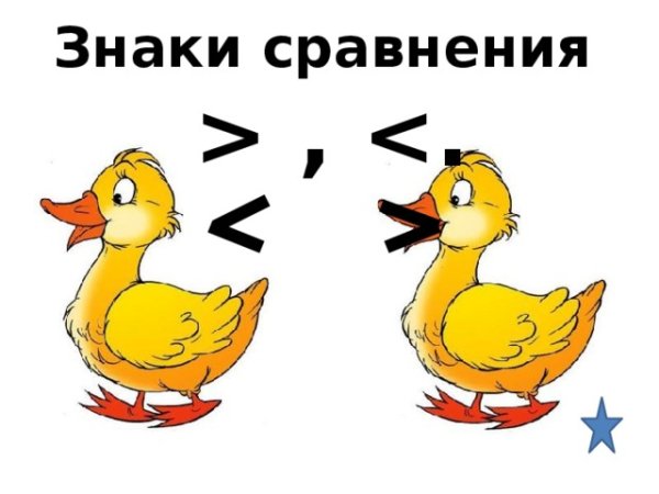 Знак больше меньше равно для дошкольников