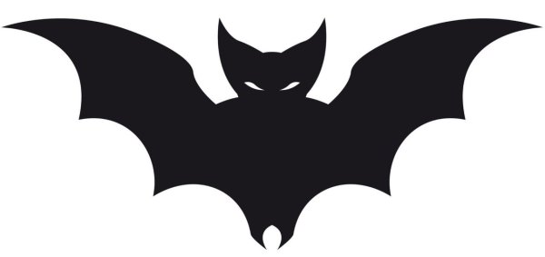 Летучая мышь трафарет