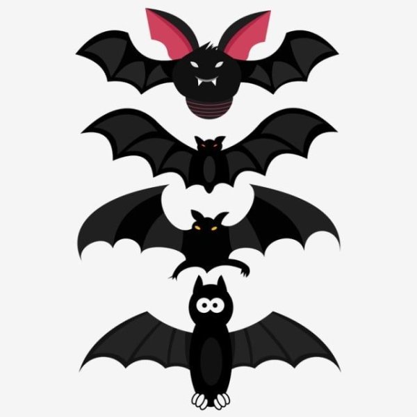 Летучая мышь мультяшная