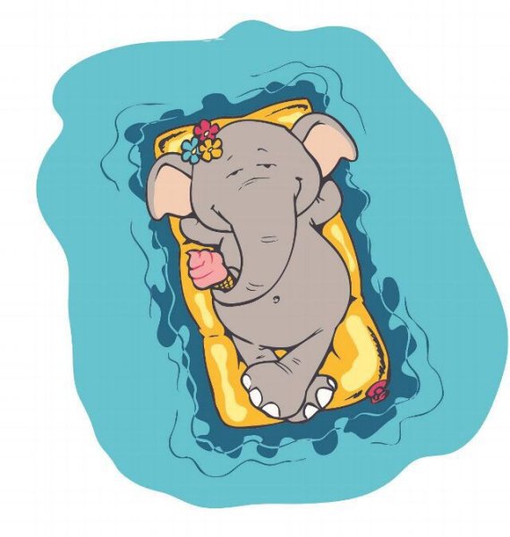 Прикольный слон рисунок