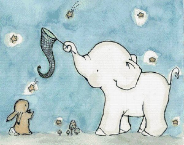 Детские иллюстрации со слониками