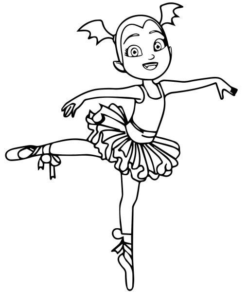 Вампирина балерина раскраски