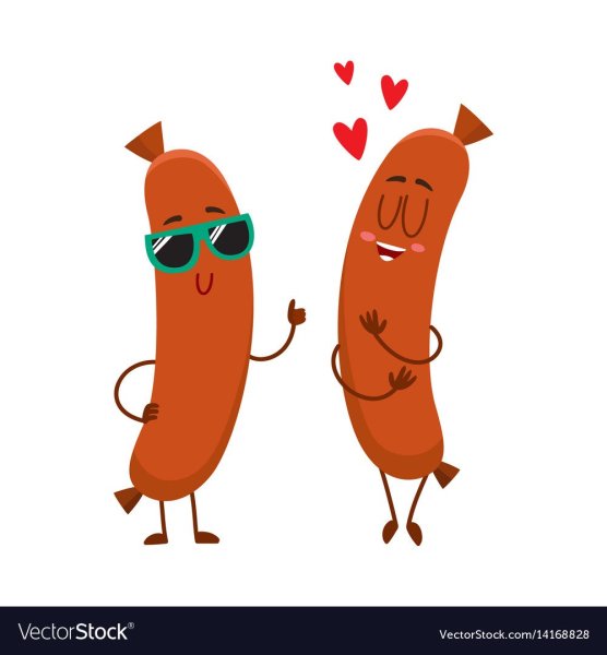 Сосиска улыбается