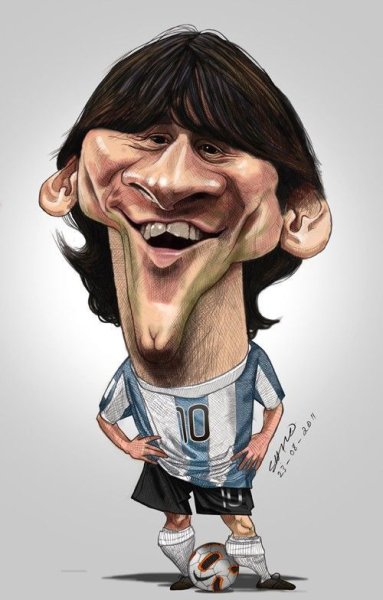 Шарж футболист Месси