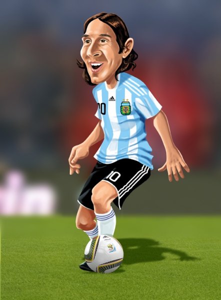 Лионель Месси шарж