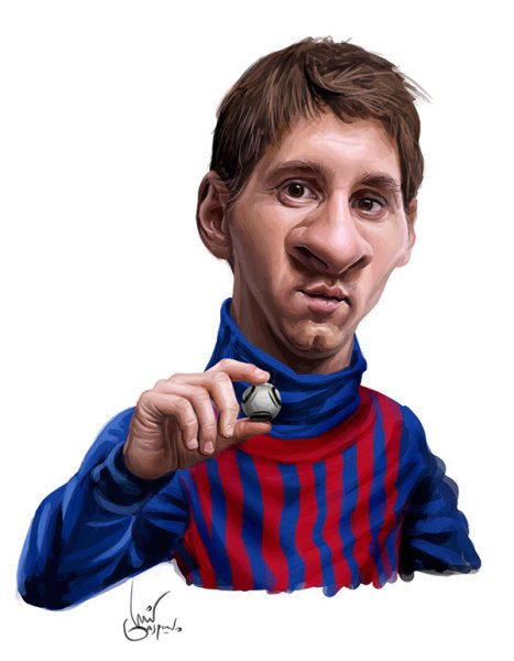 Шарж футболист Месси