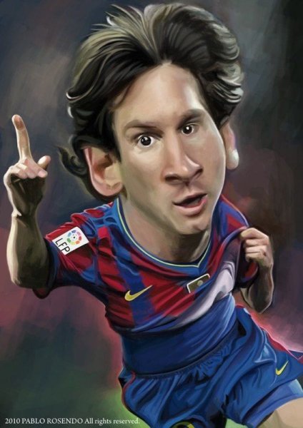 Футбольная карикатура Месси