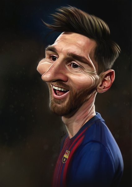 Karikatura Ronaldo Messi