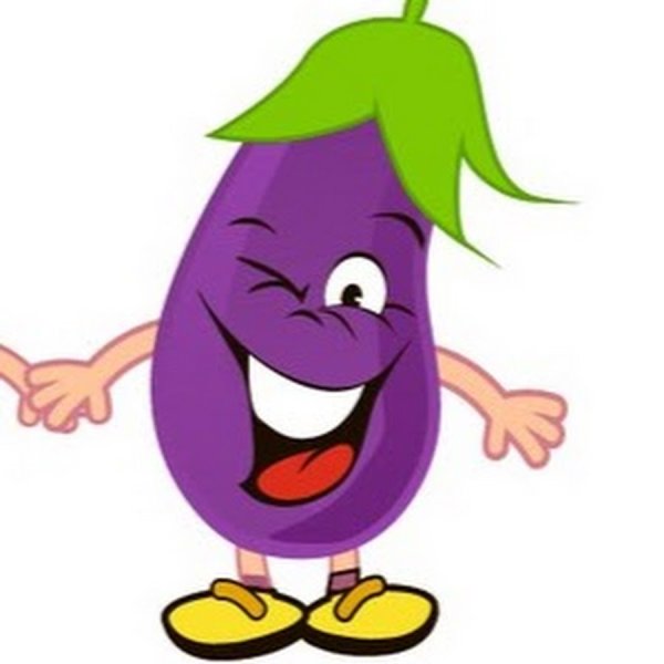 Баклажан с глазками для детей