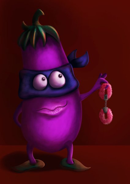 Смешной баклажан