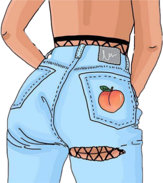 Нарисованные ягодицы