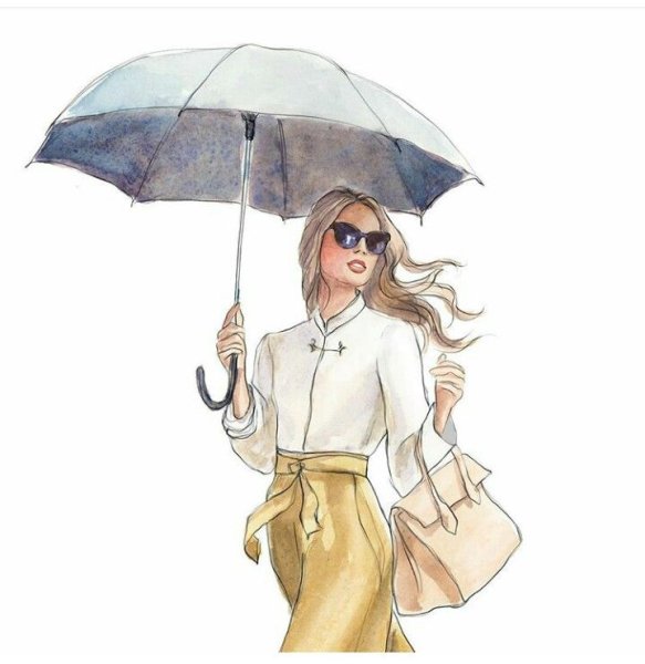 Иллюстрации стильных девушек