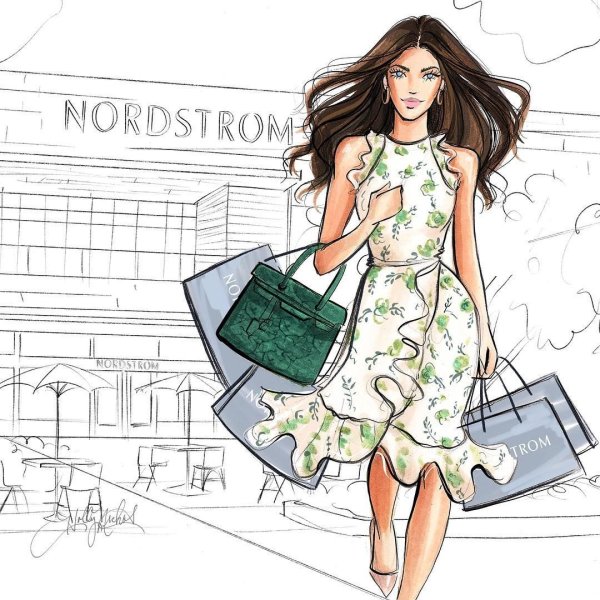 Модные иллюстрации девушек