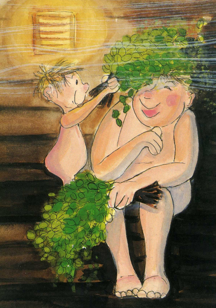 Финская художница Вирпи Пеккала баня