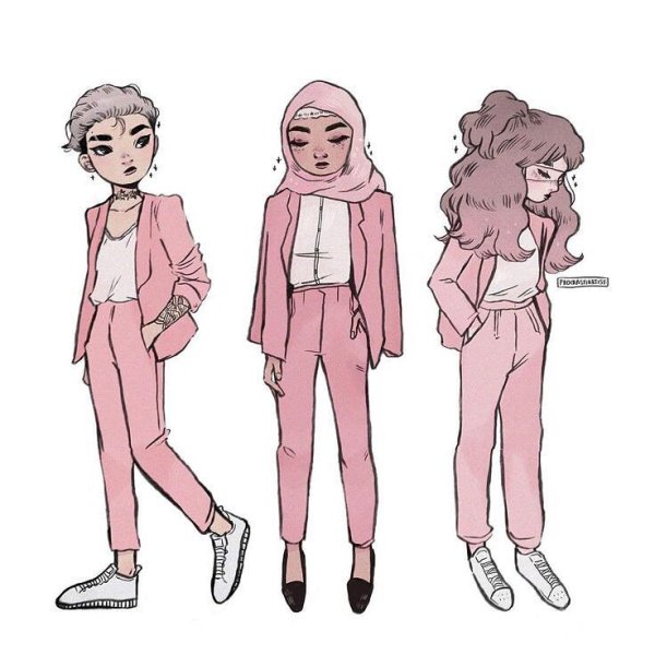 Стили рисования в полный рост Пинтерест