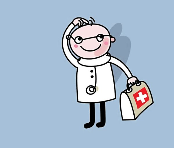 Смешной врач рисунок