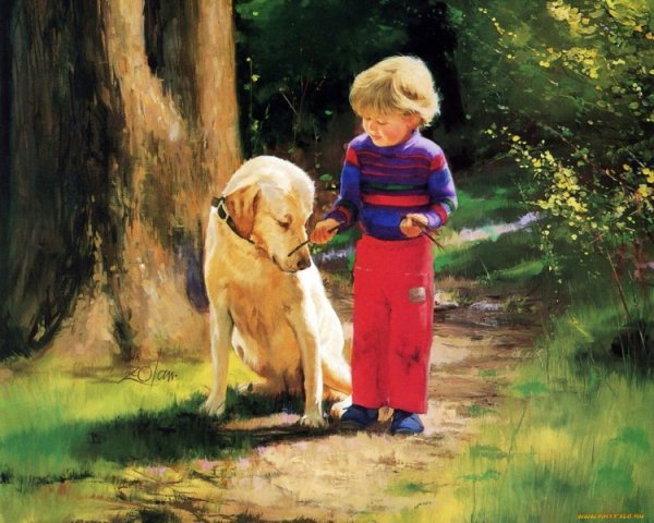 Художник Дональд Золан и его картины с детьми