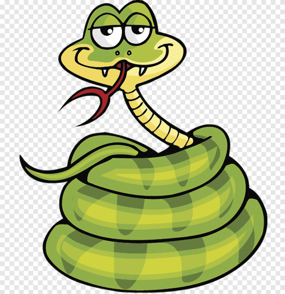 Змея рисунок для детей мультяшный