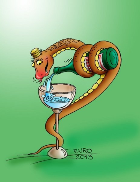 Змея карикатура