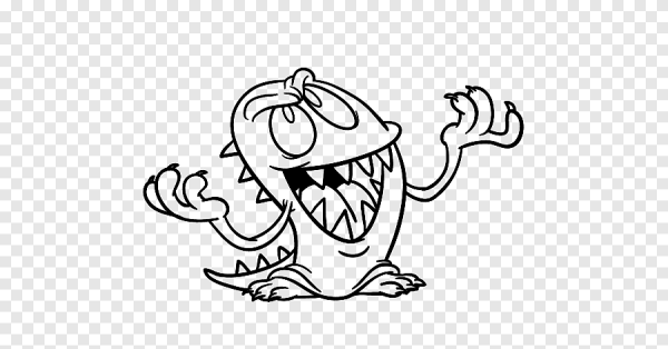 Монстрики черно белые