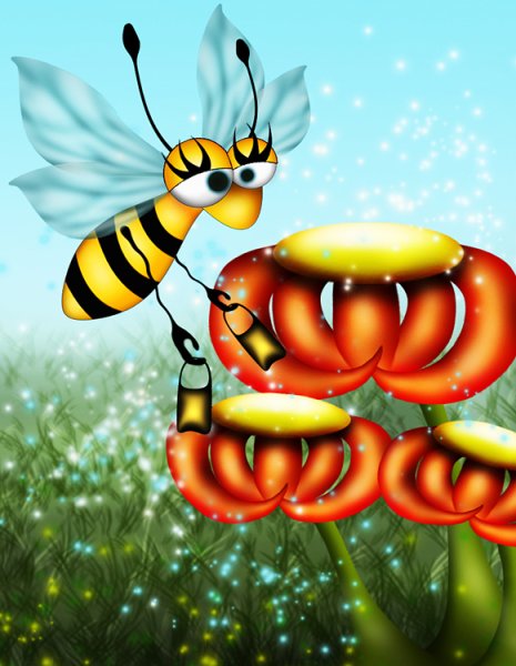 Прикольная пчела