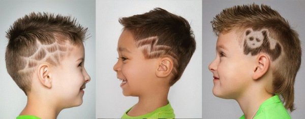 Стрижка для мальчика с выбритыми висками