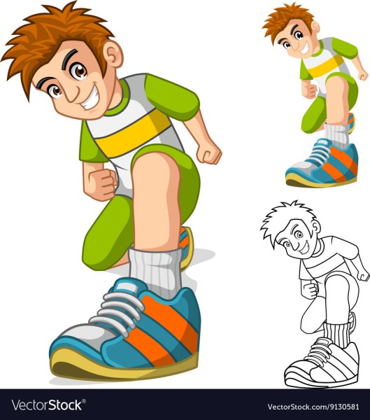 Мультяшный персонаж в кроссовках