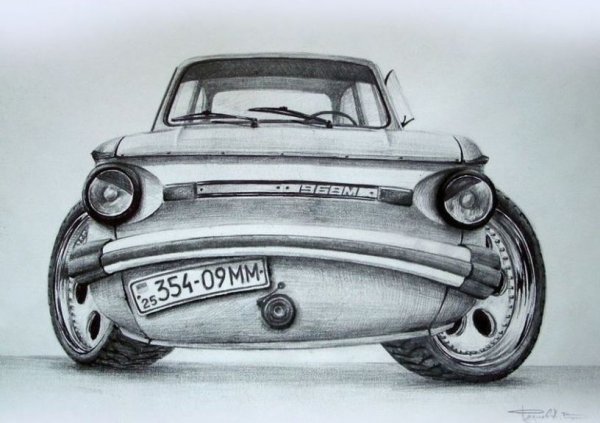 Прикольные рисунки машин