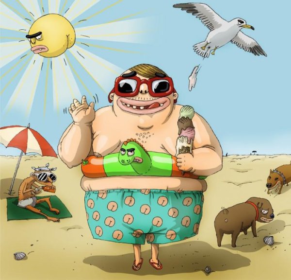 Карикатуры про отпуск