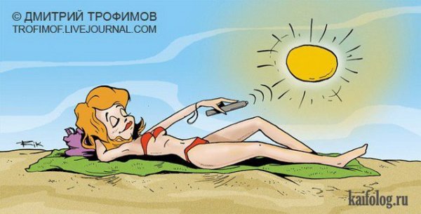 Карикатуры про лето
