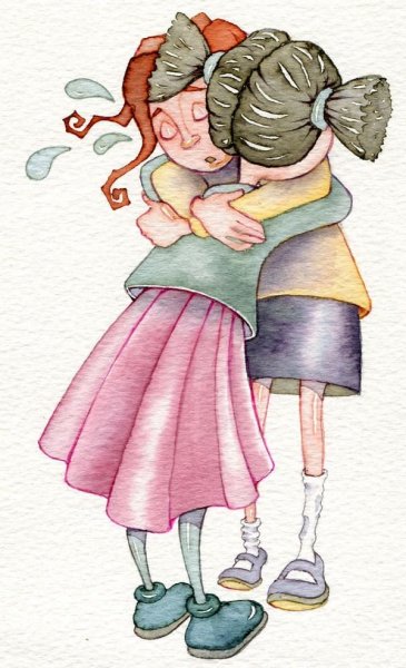 Подруги иллюстрация