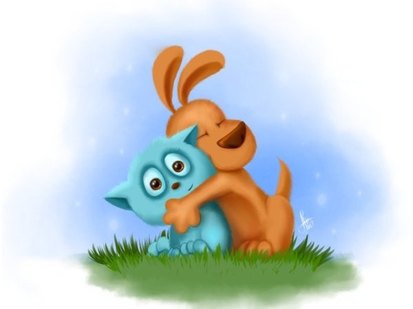 Обнимашки мультяшные смешные