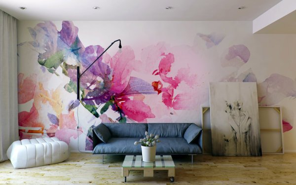 Акварельная роспись стен