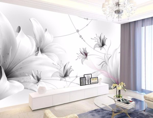 Объемные обои для спальни