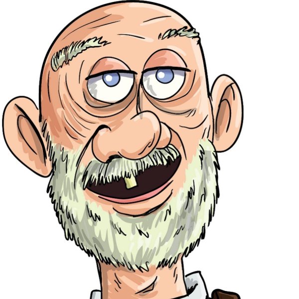 Мультяшные дедушки с бородкой