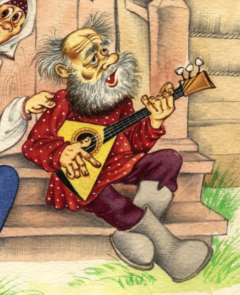 Дед с балалайкой
