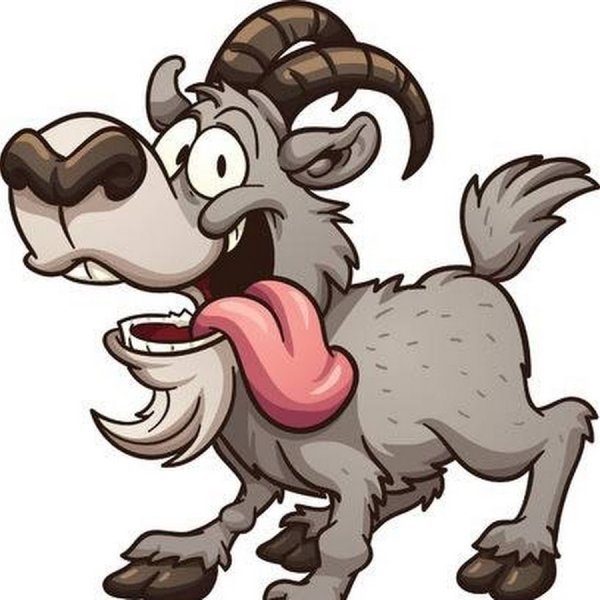 Смешной мультяшный козел