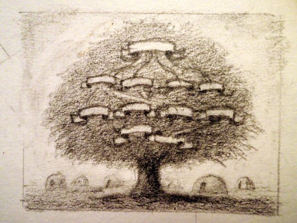 Винтажное родословное дерево