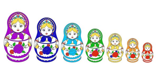 Матрешки разной величины