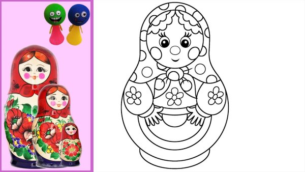 Веселые матрешки рисование