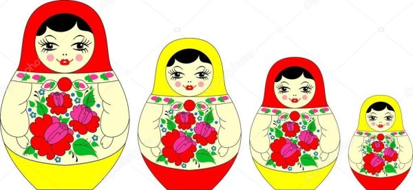 3 Матрешки разной величины