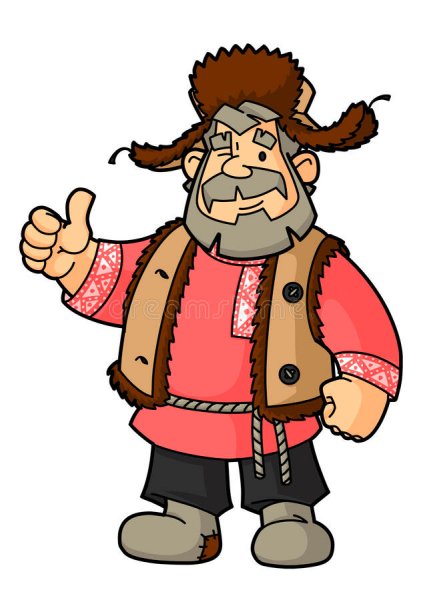 Русский мужик рисунок