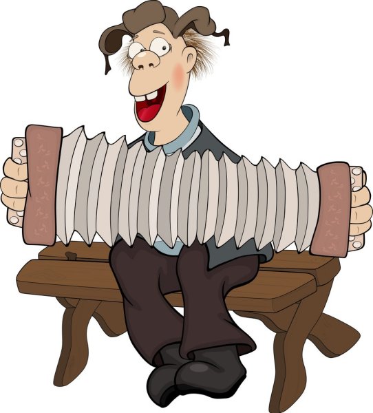 Гармонист карикатура