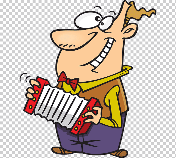 Мультяшные мужик с цветами