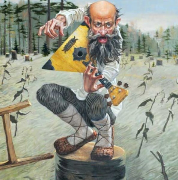 Шарж с гармошкой