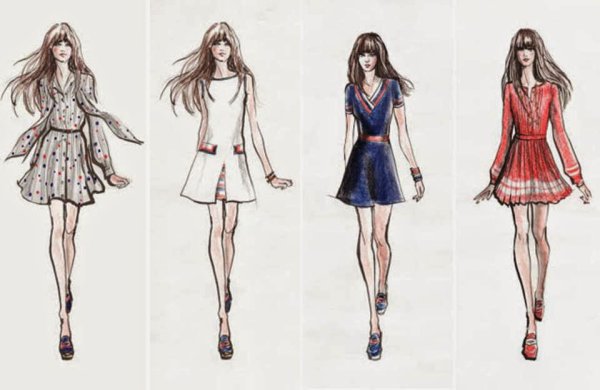 Эскизы моделей в повседневной одежде