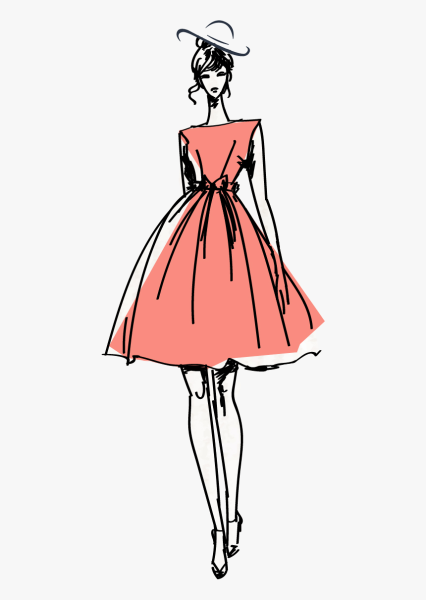 Эскиз коктейльного платья