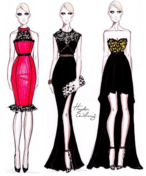 Эскизы платьев